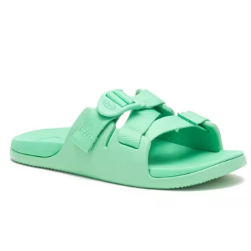 Kid’s Chaco Youth US 5 ‚Chillos‘ Slide Sandal Jade Green Adjustable Closure