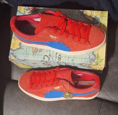 New Puma X Suede One Piece JR Red & Blue Kid’s Shoes Size 7 (396648 01)