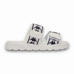 Kappa – 222 Banda Aster 7 Slides Kids – Unisex Youth Size 12 – White Black