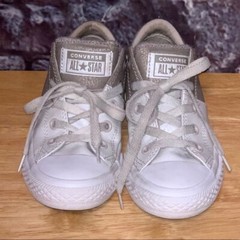 CONVERSE Chuck Taylor All Star Two Tone Leather Kids Junior Sneakers Shoes Sz 13
