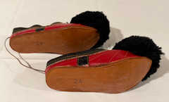 Vintage Authentic Greek Tsarouchia Traditional Handcrafted Folk Shoes Child Size