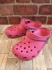 Crocs Junior 4 Pink Mules Slip-on Lightweight Comfort Shoes