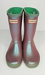 Hunter Original Kids First Classic Nebula Rain Boots Purple Iridescent UK 10