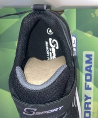 NIB Kids S Sport By Skechers Boy Sz 4 Spencer Black Slip On Memory Foam Sneakers