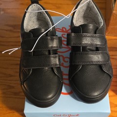 Cat & Jack Dino Black Hook & Loop Low Top Sneakers Unisex Kids US 10