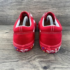 Vans Old Skool Paint Splatter Racing Skate Sneaker Junior 4.5 Red Multi 507452