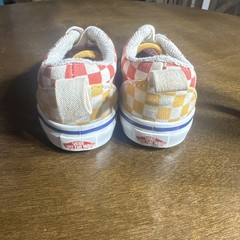 Vans Old Skool Checkerboard Toddler Size 4 Multicolor Red Blue Yellow Shoes