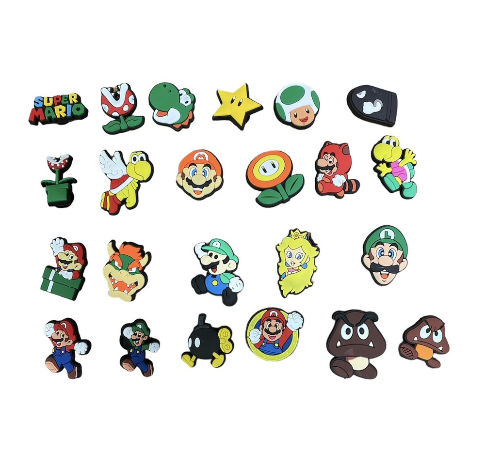 Super Mario Generic Shoe Charms (like Jibbitz for Crocs) 23 Piece Pack