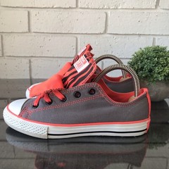 Converse Double Tongue Grey Orange Animal Print Junior Size 3