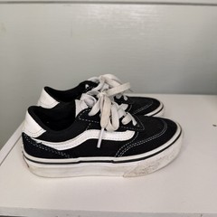 Vans Old Skool Classic Canvas Skate Sneakers Low Top Black Kids Size 11