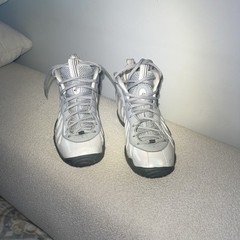Nike Little Posite One KSA (GS) Light Smoke Grey Blue Fury CU1054-001 Sz 4.5Y