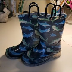 Youth Rain Boots With Light Up Heels
