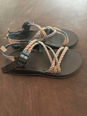 Chaco Unisex Kids Size 5.5 Multicolor/Brown Striped Strappy Sandals Adjustable