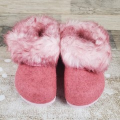Birkenstock Kaprun Braid Clogs 9 Narrow Inuit Pink Wool Felt Slip On Slipper