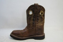 Dan Post Youth Size 2.5 D Brown Leather Buckaroo Cowboy Western Boots