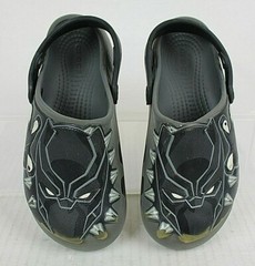Kids CROCS Marvel Black Panther Clogs Fun Lab Big Kid Sz J1 Costume Shoes Disney
