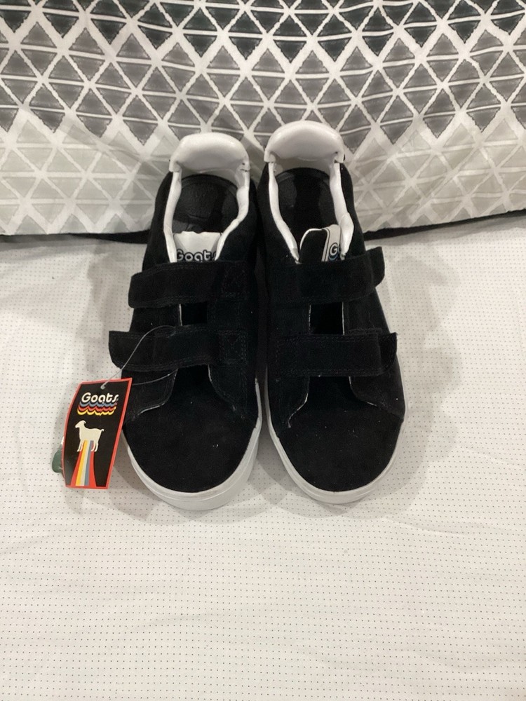 Goats Kids Black/White The 305 Two-Strap Platform Sneakers Leather SZ 3