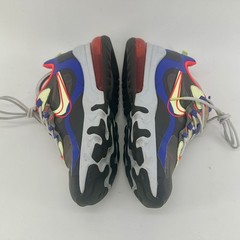 Nike Air Max 270 React Kids 7Y Gray Blue Red Yellow CT1630-001 Low Top Sneakers