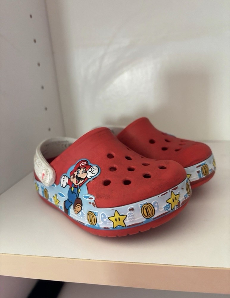 Super Mario Kid Crocs Size C7