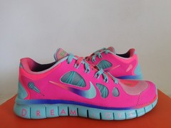 Nike Free 5.0 DB GS Doernbecher Hyper Pink-Turquoise-Gold Sz 6Y [640937-648]