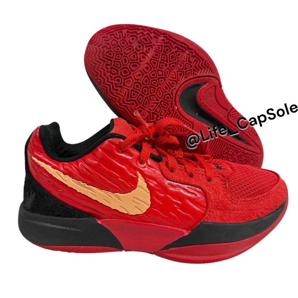 Size 2.5Y Kids Nike Ja 2 ‚Nightmare‘ Red Basketball Shoe IB7249-600 GS Youth