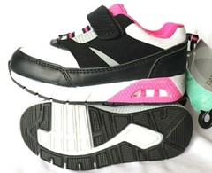 Danskin Now Toddler’s Athletic Shoe, Black/White/Pink *Choose Your Size*