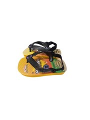 Marvel Wakanda Forever Havaianas Kids Flip Flops Size 5C Black Panther Yellow/Bl