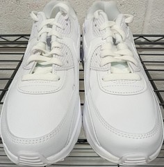 Big Kid’s Nike Air Max 90 LTR White/White-Metallic Silver (GS) (CD6864 100) –