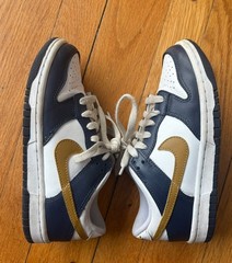 Nike Dunk Low – Midnight Navy Wheat Gold – Size 3.5Y EUC FB9109-111