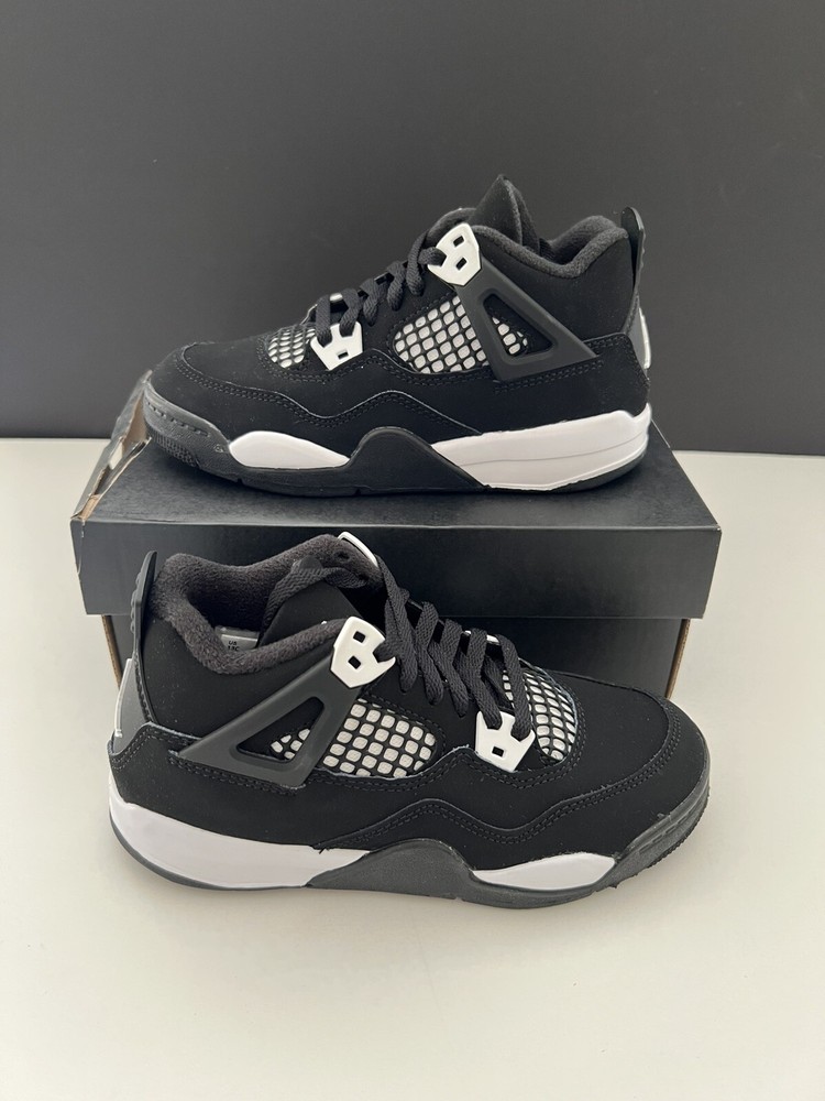 Nike Air Jordan 4 Retro “White Thunder” Size 13C (PS) FV4537-001 NEW