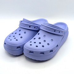 NWOT Crocs Cutie Crush Platform Added Height Purple Clog Juniors Youth Size 6