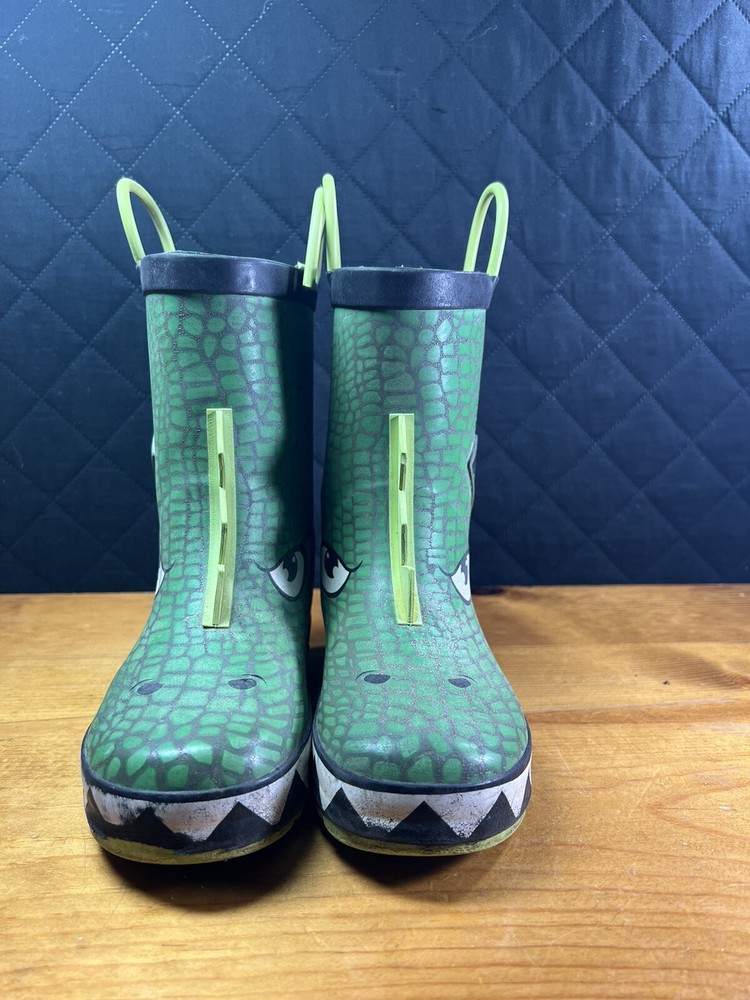 Spring Time Kids Western Chief Crocodile Lined Rubber Rain Boots Size 11/12