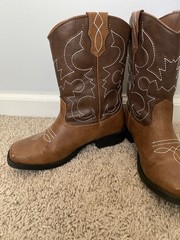 Kid’s Brown Two Tone Cowboy Boots Size 3