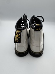 Dr Martens Zavala J White Leather Boots Youth Size 5L – 4M Lace/Zip Gum Bottom