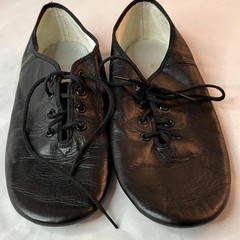 Spotlights Black Soft Lace-Up Ballet Dance Shoes Bendable Size 4.5M Womens 7
