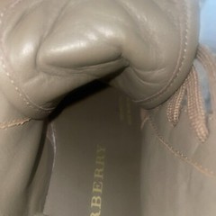 Burberry Kids Unisex Check Leather Canvas High Top Shoes Sz EU 25 FENDI Kids Box