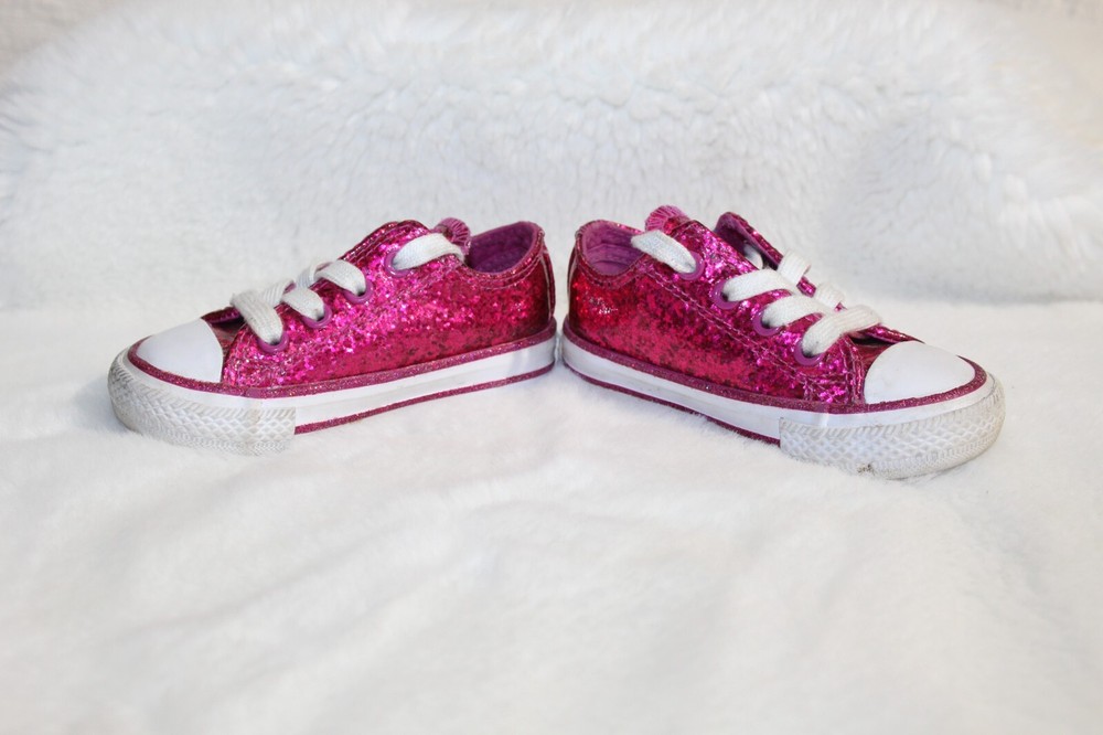 Converse ALL STAR Shoes Pink Sparkle US Size Child 5 style# 764691C