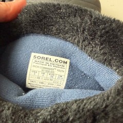 Sorel Snow Commander Youth Navy Blue Black Winter Boots NY1806-425 Size 3 Kids