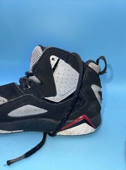 Jordan True Flight Black/Red/Gray Lifestyle Sneakers Size 2.5Y (343796-060)
