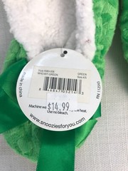 NWT! Snoozies! Green Mini Hearts Bows Cozy Fuzzy Grip Slippers Sz Kids L 4-5