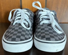 Vans Doheny Checker Board Sneakers Black/Pewter Sz 4Y – GUC