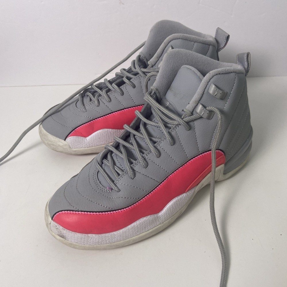 Jordan 23 Flight Retro Mid Grey Racer Pink White Lace Up Size 6.5Y 2019