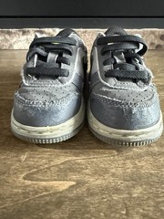 Nike Dunk Low Sneaker Gray Black Leather Hook & Loop Unisex Kids US 5C EU 21