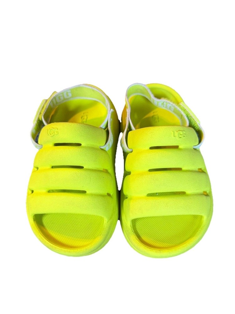 UGG Sandals Kids Size T 8 Sport Yeah Slide Strap Key Líme
