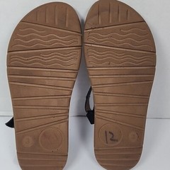 Link Soft Black And Silver Big Kid Strappy Sandals Size 3