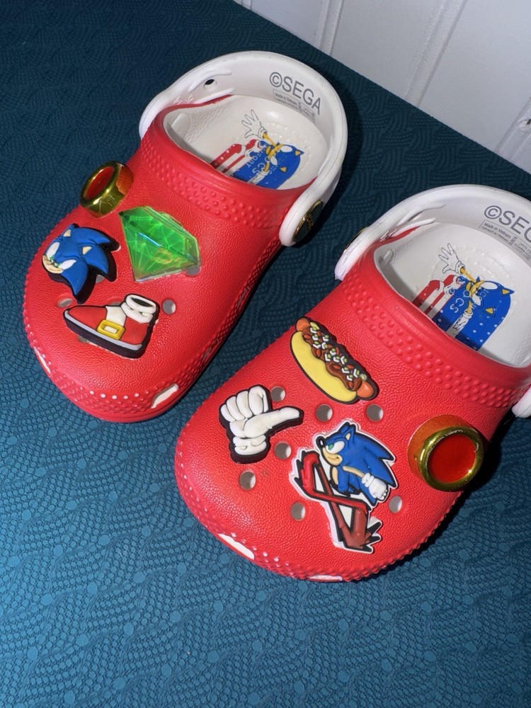 CROCS SEGA SONIC THE HEDGEHOG RED SIZE Kids C5 Unisex
