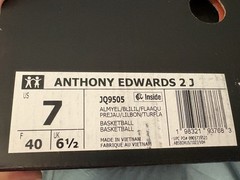 adidas Anthony Edwards 2 J Aqua Yellow Purple Kids Basketball Shoes US 7