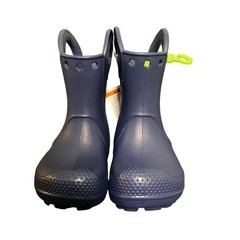 Crocs Handle It Rain Boot T Navy Blue Toddler Size C5 Waterproof 211056-410 NEW