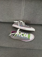 CONVERSE CHUCK TAYLOR ALL STAR CT DOUBLE TONGUE CHARCOAL JR. SZ US 5/EU 37.5