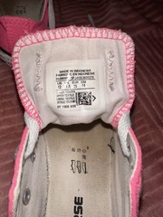 Converse Chuck Taylor Shoes Kids US 12 Hot Pink Low Top Sneakers